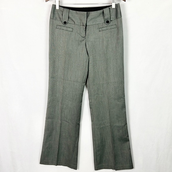 MAURICES | 🖤 Black Gray Tiny Houndstooth Print LowRise Dress Office Pants Slacks - Picture 4 of 9